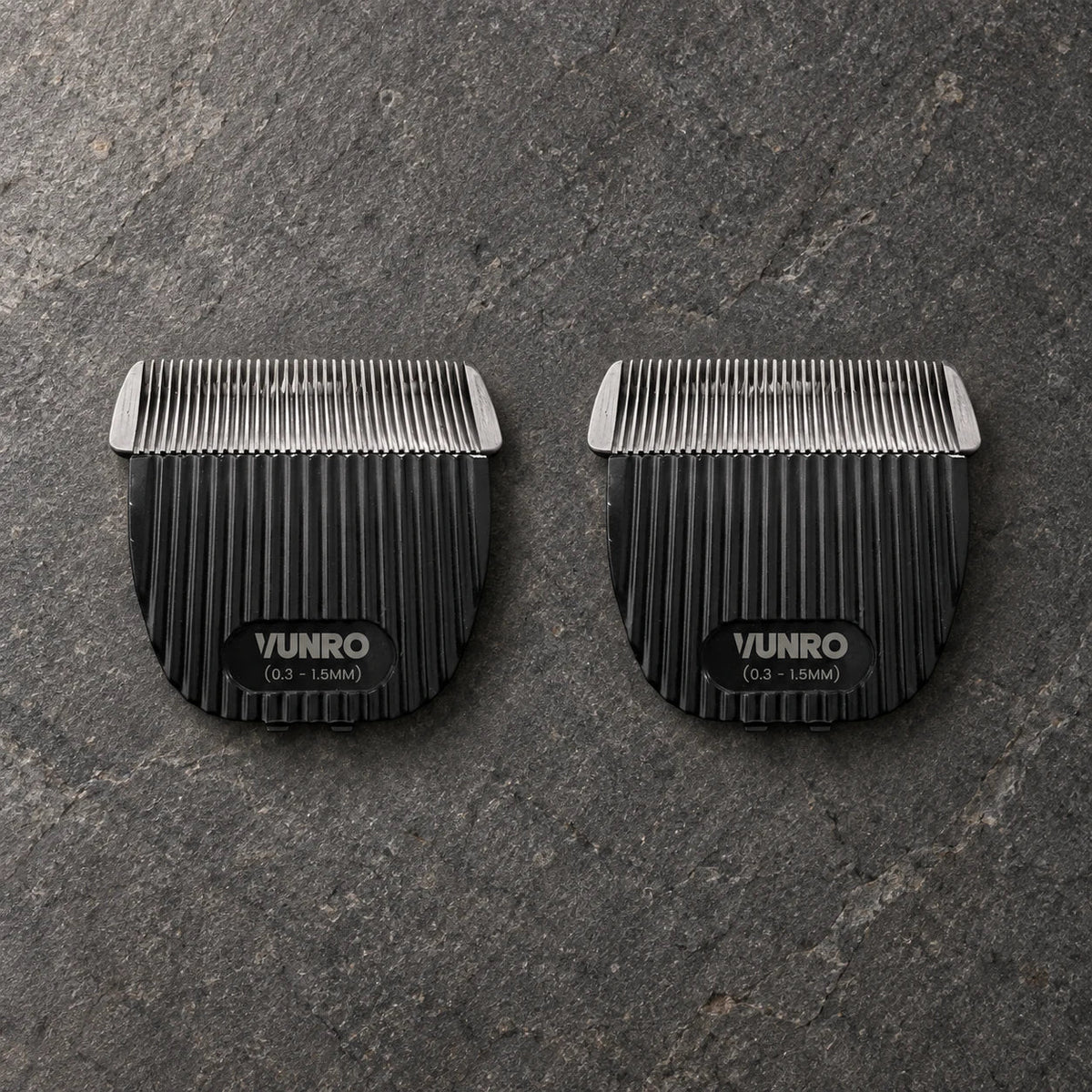 PRO 4-in-1 Spare Blade Twin Pack (0.3–1.5 mm) — Two identical 0.3–1.5 mm adjustable PRO blades. Each covers 0.3, 0.6, 0.9 and 1.5 mm.